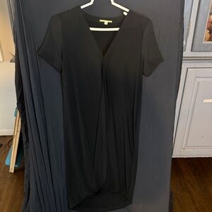 Gianni Bini Black V-Neck Draped Tunic Dress